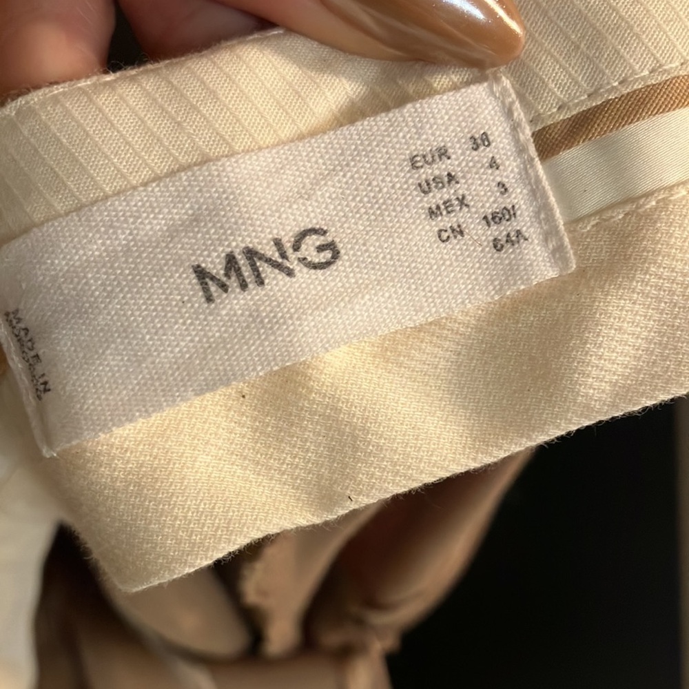 Mango tan wide leg trousers - Picture 9 of 13